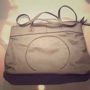 Coach purse in ivory